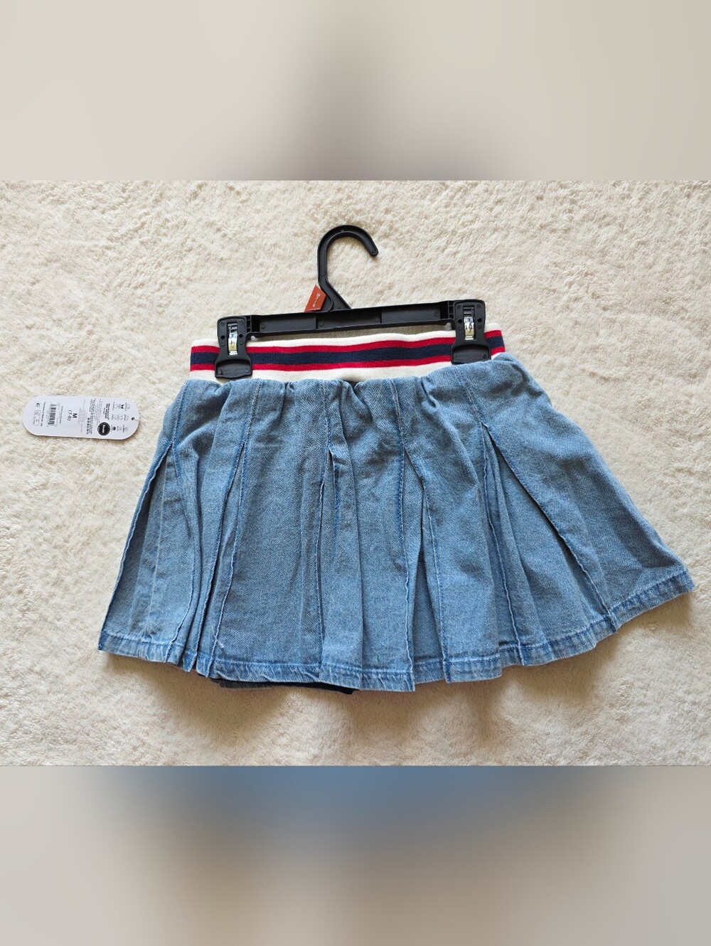 New Hello Kitty Sanrio Girls Cotton Denim Skort, summer / back to school, Size M - Picture 6 of 8